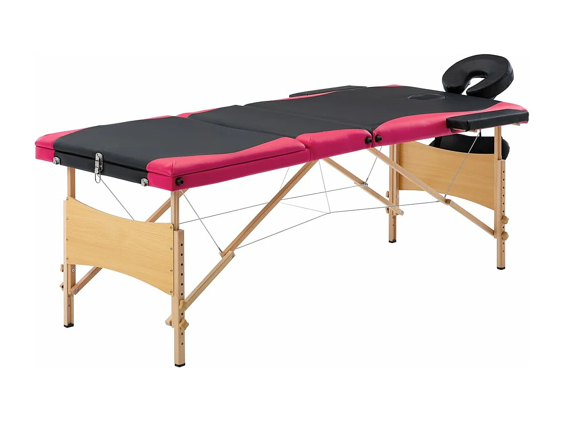 Table de massage pliable bois marron 191 x 70 x 59 cm 02_0001835