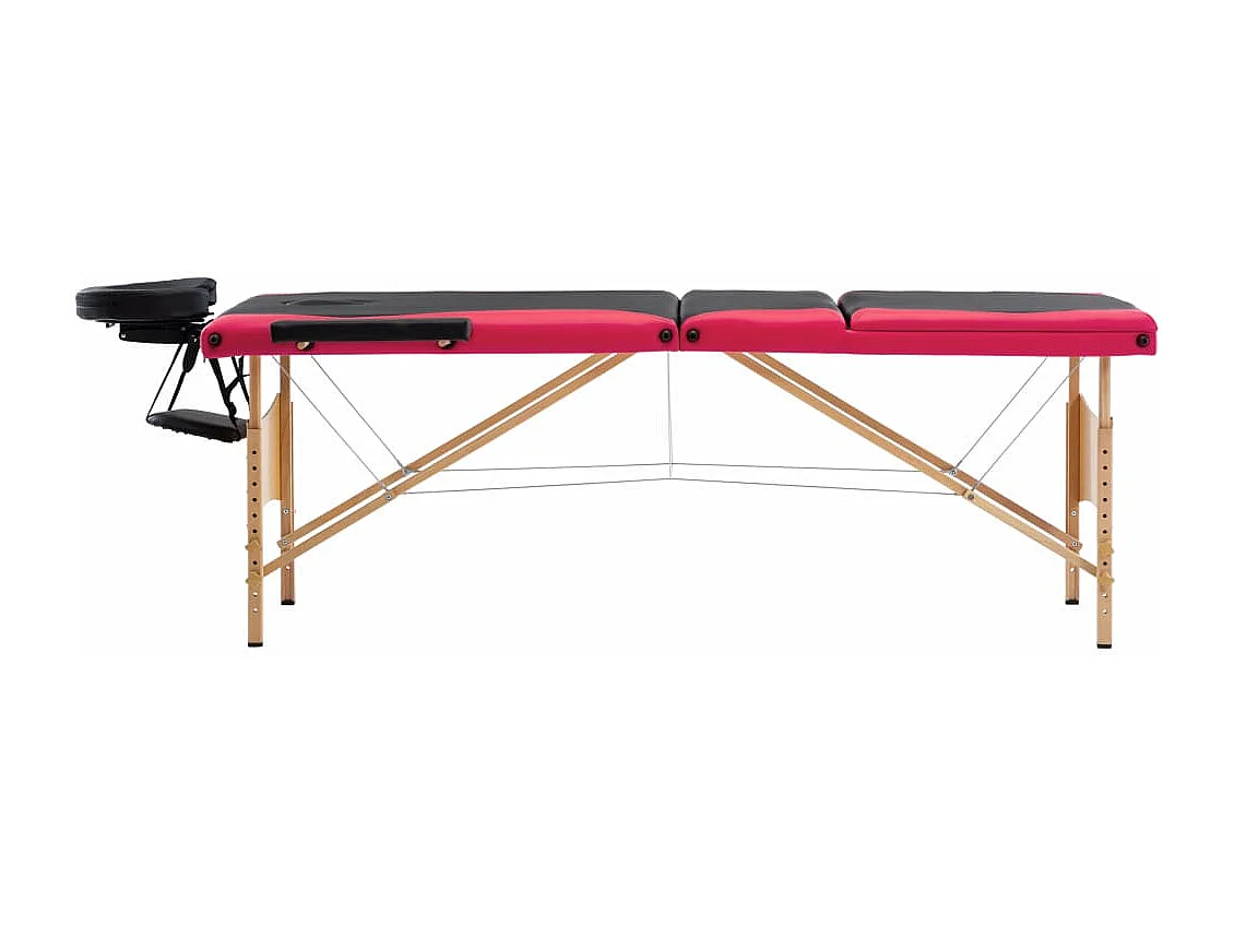 Table de massage pliable bois marron 191 x 70 x 59 cm 02_0001835