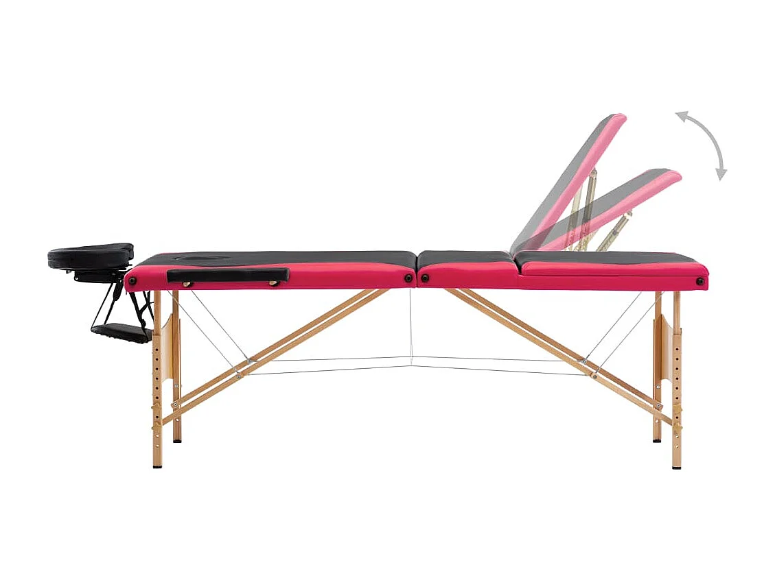 Table de massage pliable bois marron 191 x 70 x 59 cm 02_0001835