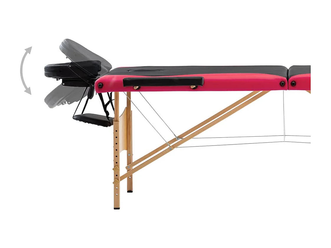 Table de massage pliable bois marron 191 x 70 x 59 cm 02_0001835