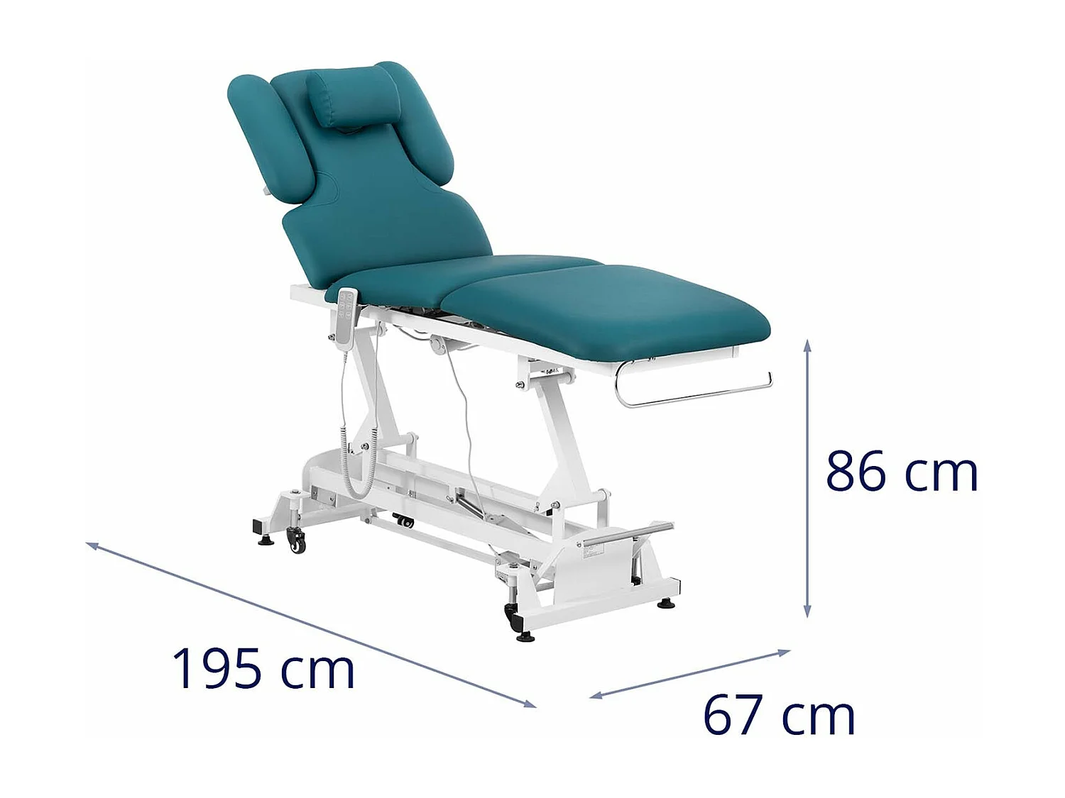 Mesa de massagem 3 motores 250 kg turquesa 14_0007754