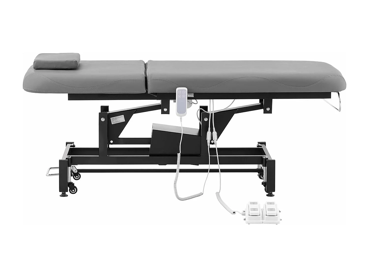 Lettino da massaggio - 2 motori - 200 kg - nero, grigio 14_0007757