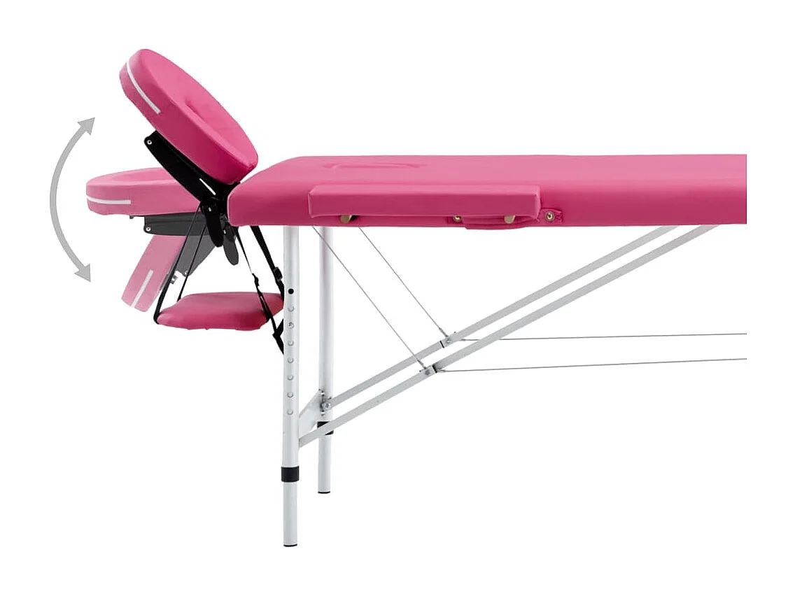 Table de massage pliable argenté 191 x 70 x 59 cm 02_0001809