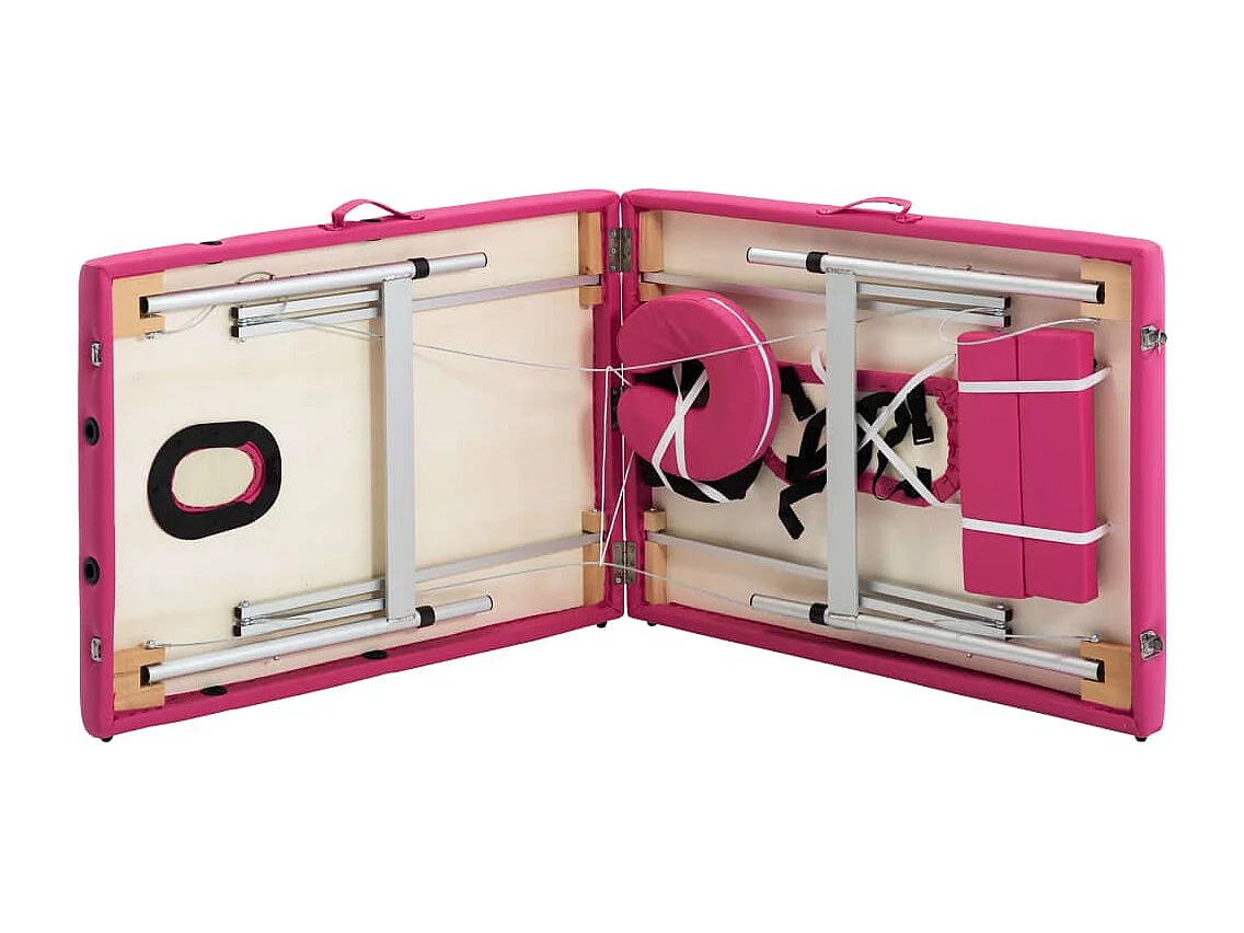 Table de massage pliable argenté 191 x 70 x 59 cm 02_0001809