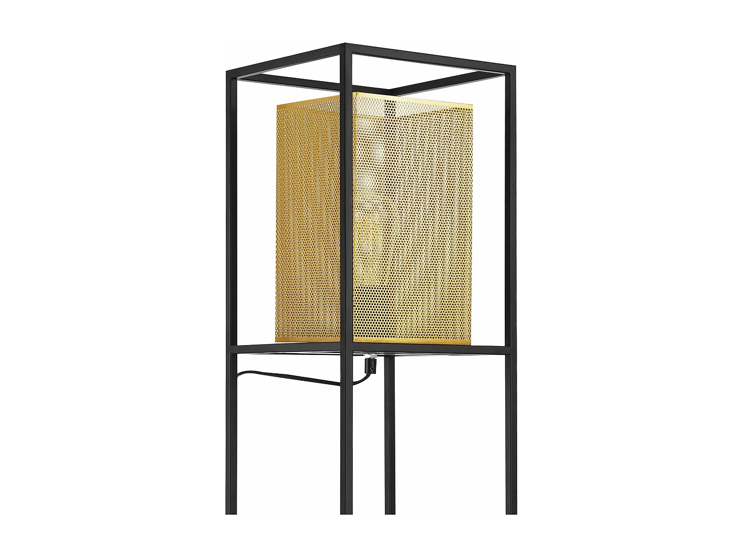 Lámpara de pie lámpara luminaria 123 x 22 x 22 cm negro dorado 03_0007317