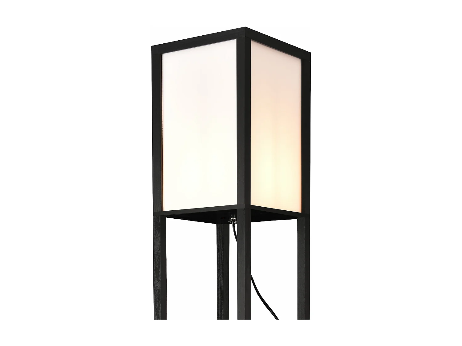 Lámpara de pie Stapleford luminaria con estante E27 altura 160 cm negro blanco 03_0007319