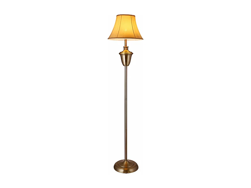 Lampada da terra lampada da piede lampada torchiere beige rame lucido altezza: ca. 157 cm diametro del paralume: 35 cm beige marrone bianco 03_0002441