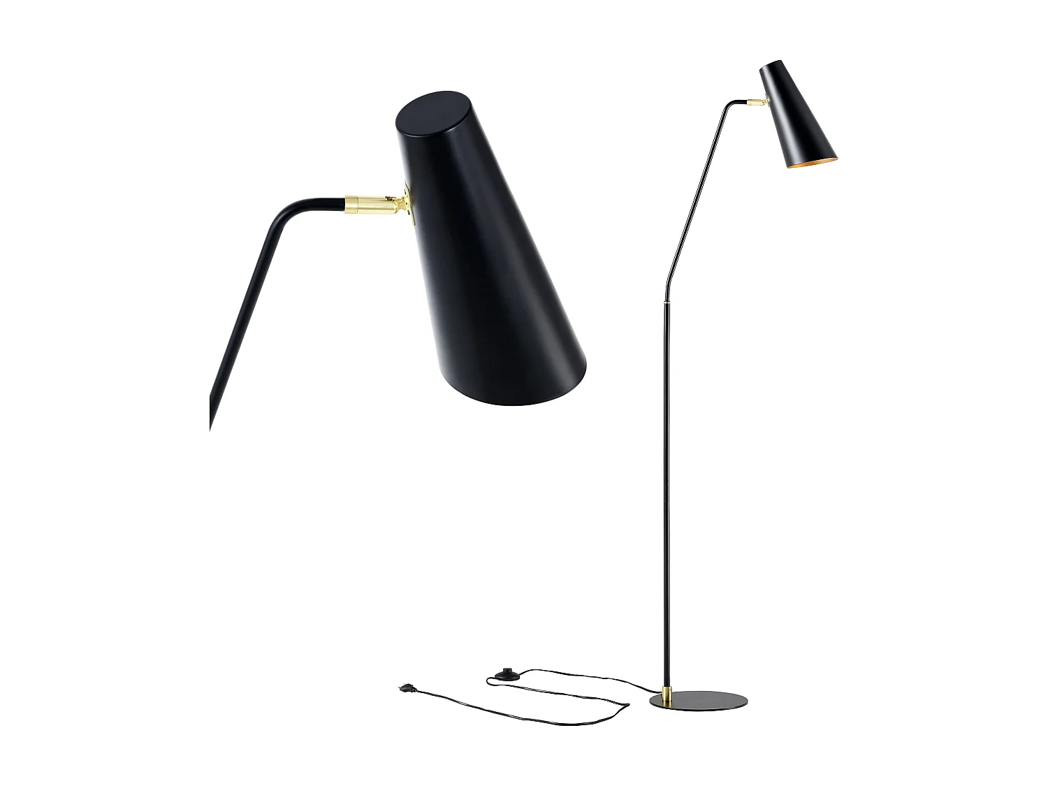 Lampadaire lampe lumière luminaire noire 25 x 25 x 160 cm 03_0007301