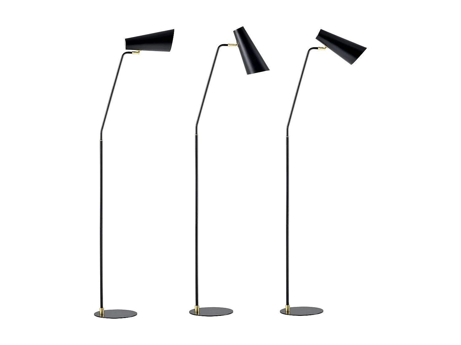 Lampadaire lampe lumière luminaire noire 25 x 25 x 160 cm 03_0007301