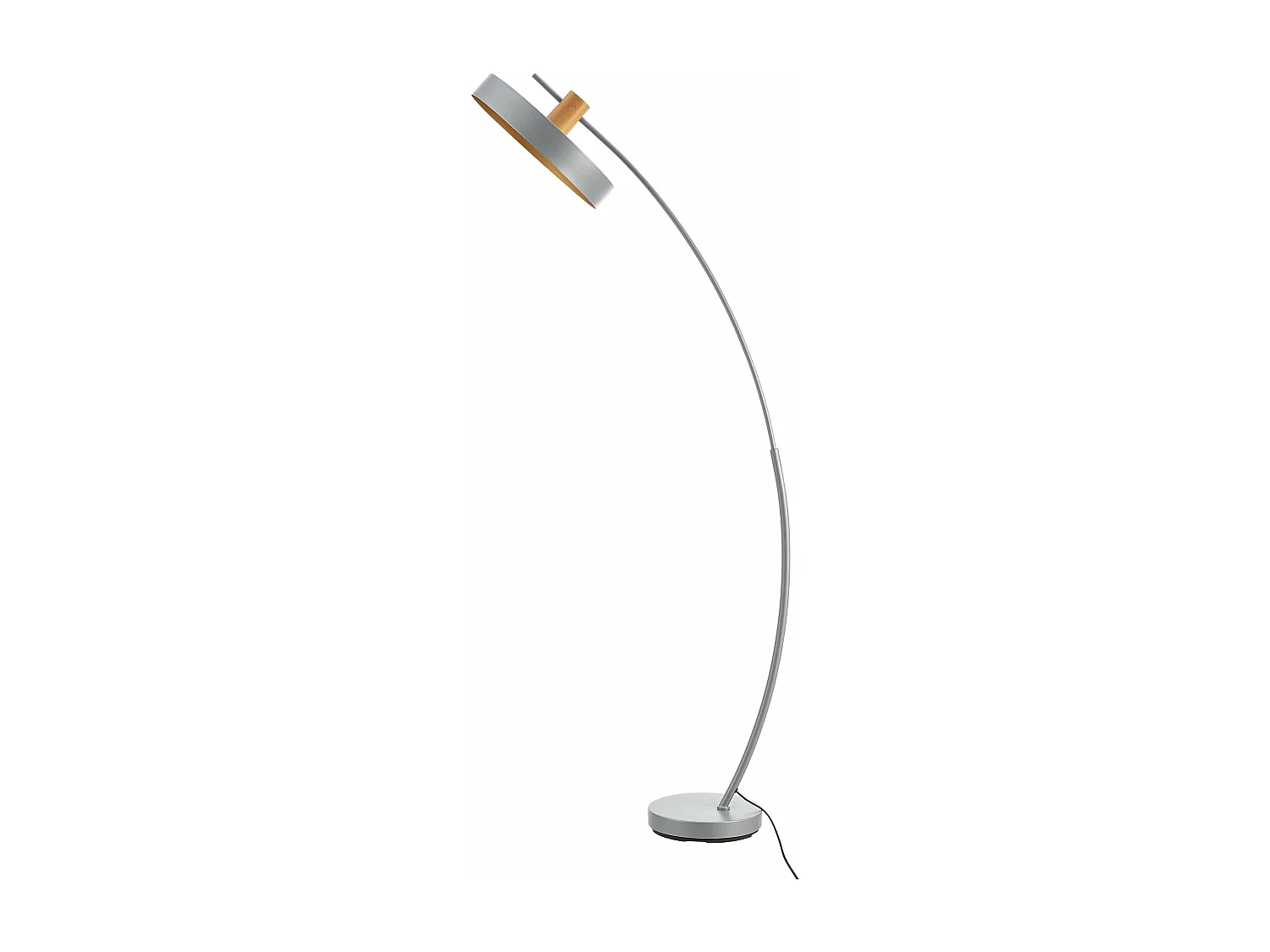 Candeeiro de pé luminária de metal leve 159 x 75 x 35 cm cinza 03_0007318