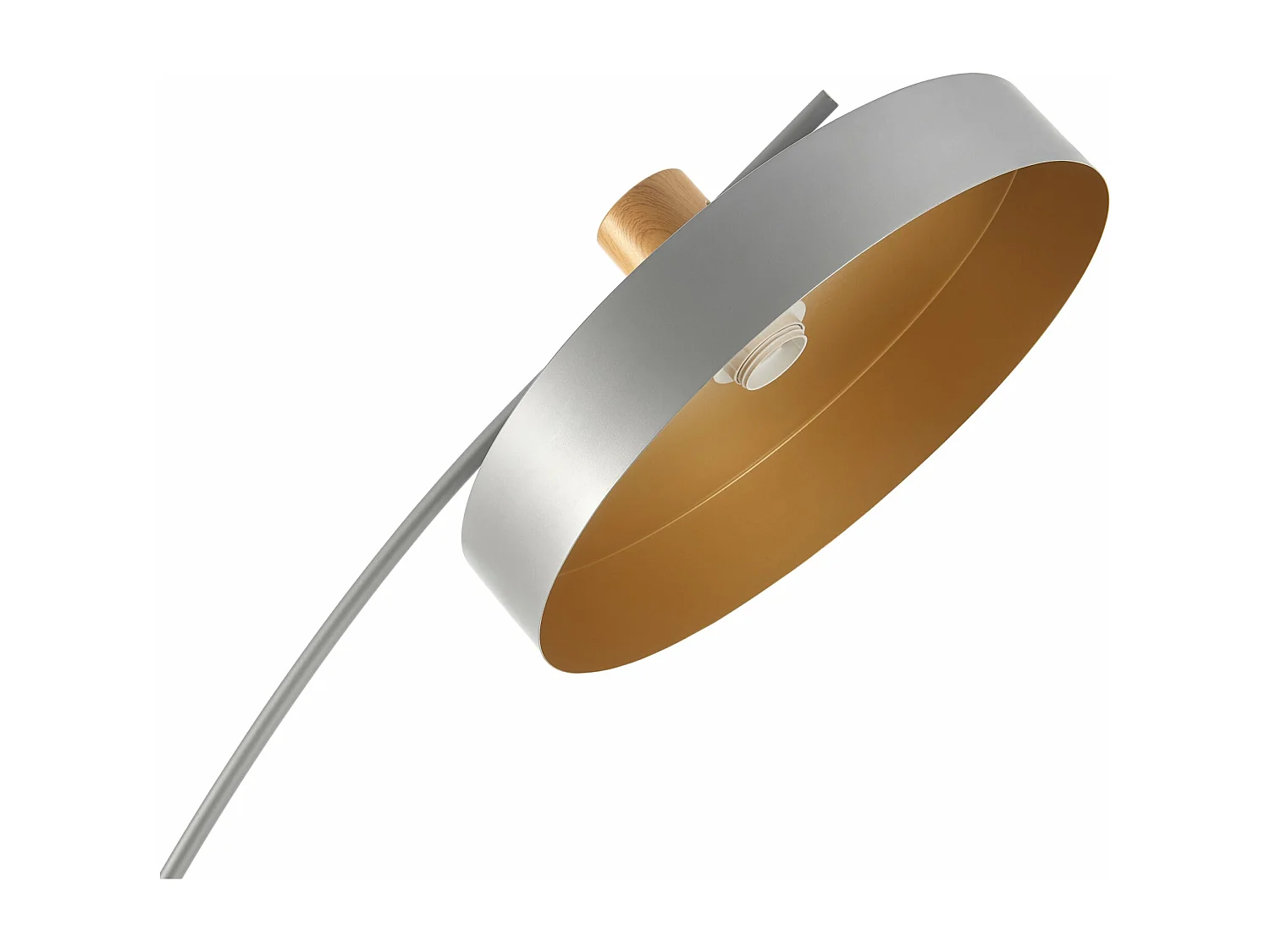 Lámpara de pie lámpara de metal luminaria 159 x 75 x 35 cm gris 03_0007318