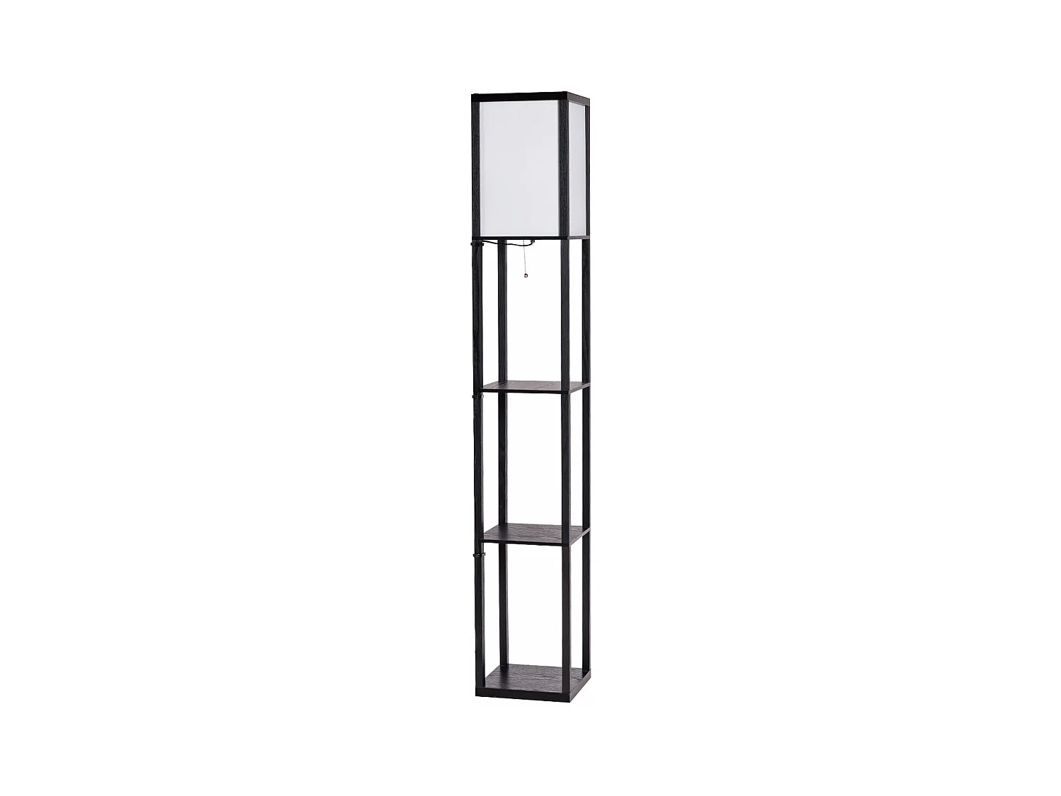 Lampadaire avec 3 niveaux noire 26 x 26 x 160 cm 20_0005030