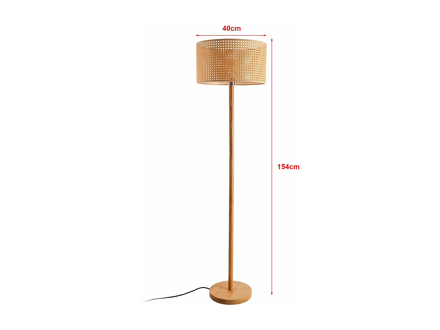 Lampadaire lampe lumière luminaire marron 40 x 40 x 154 cm 03_0007309