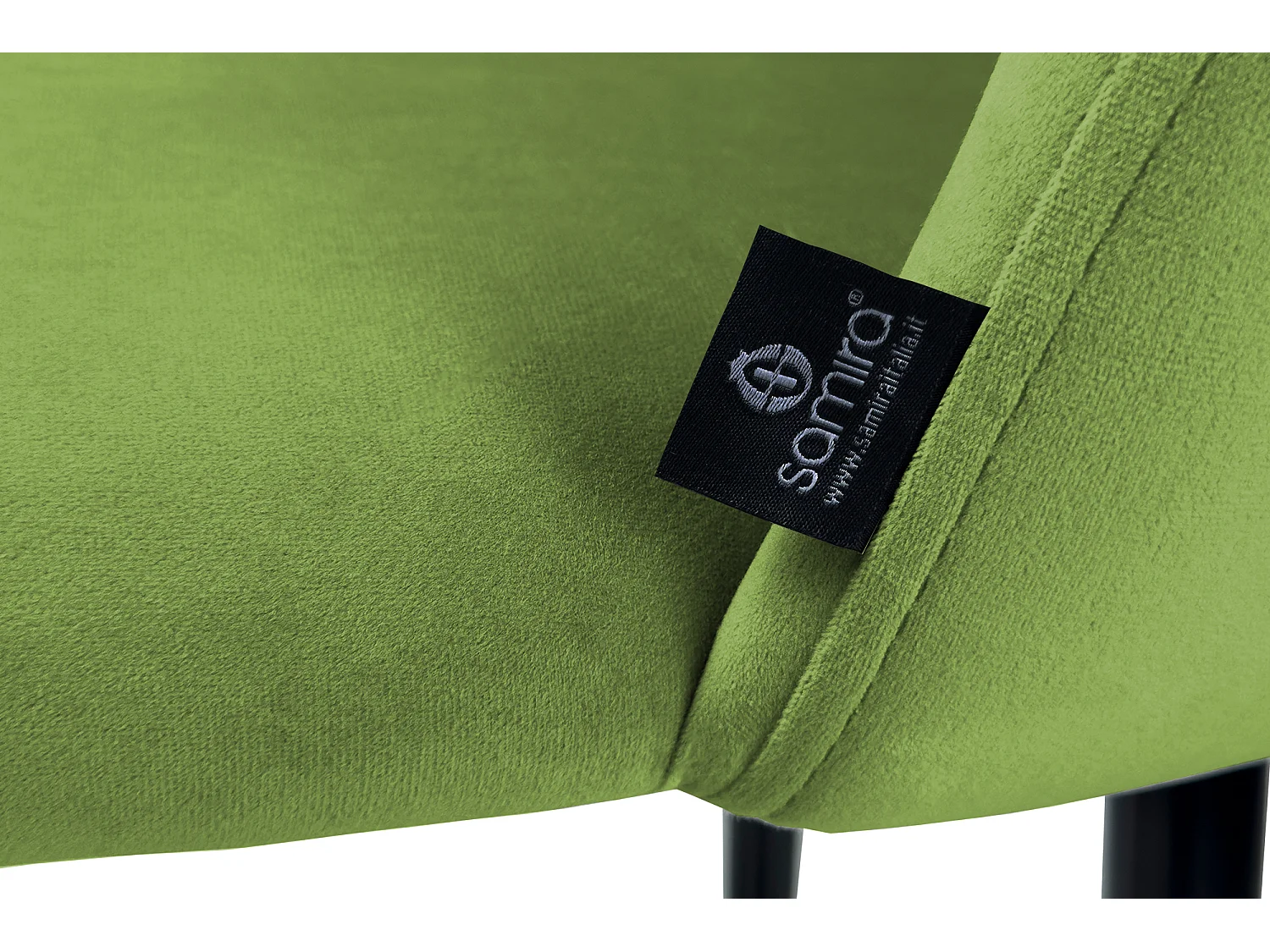 Sgabello cucina imbottito, sgabello alto in velluto verde pistacchio mod. Zoe