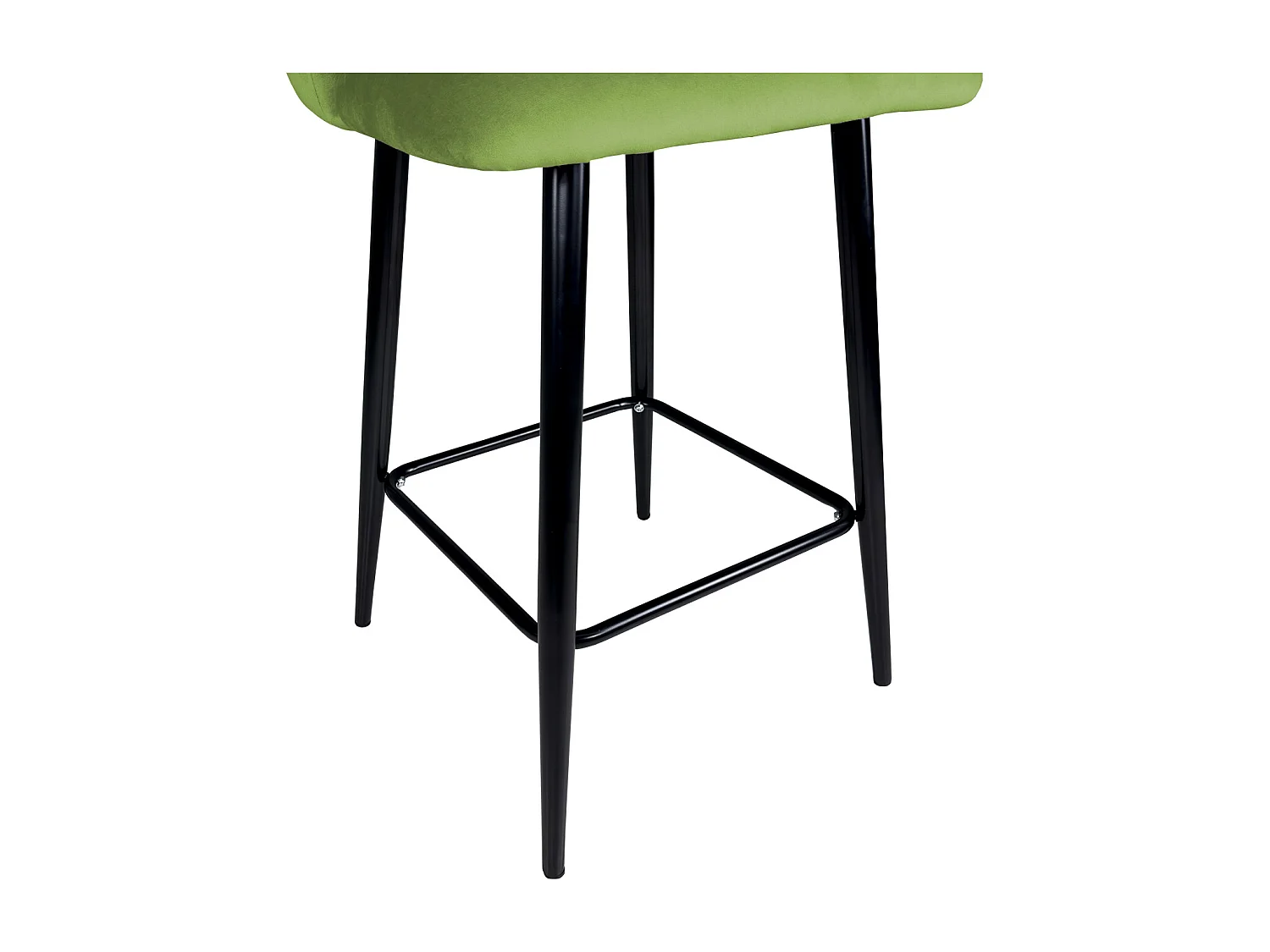 Sgabello cucina imbottito, sgabello alto in velluto verde pistacchio mod. Zoe