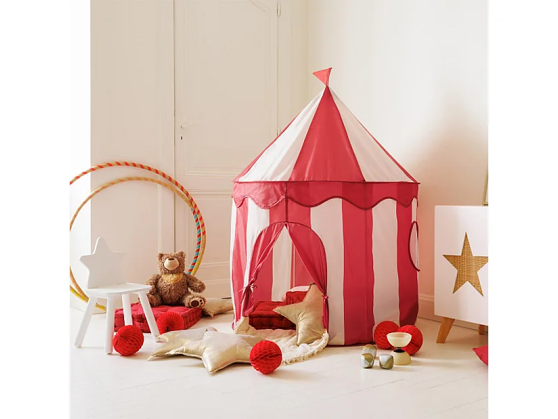 Tente Pop Up Enfant "Circus" 135cm Rouge