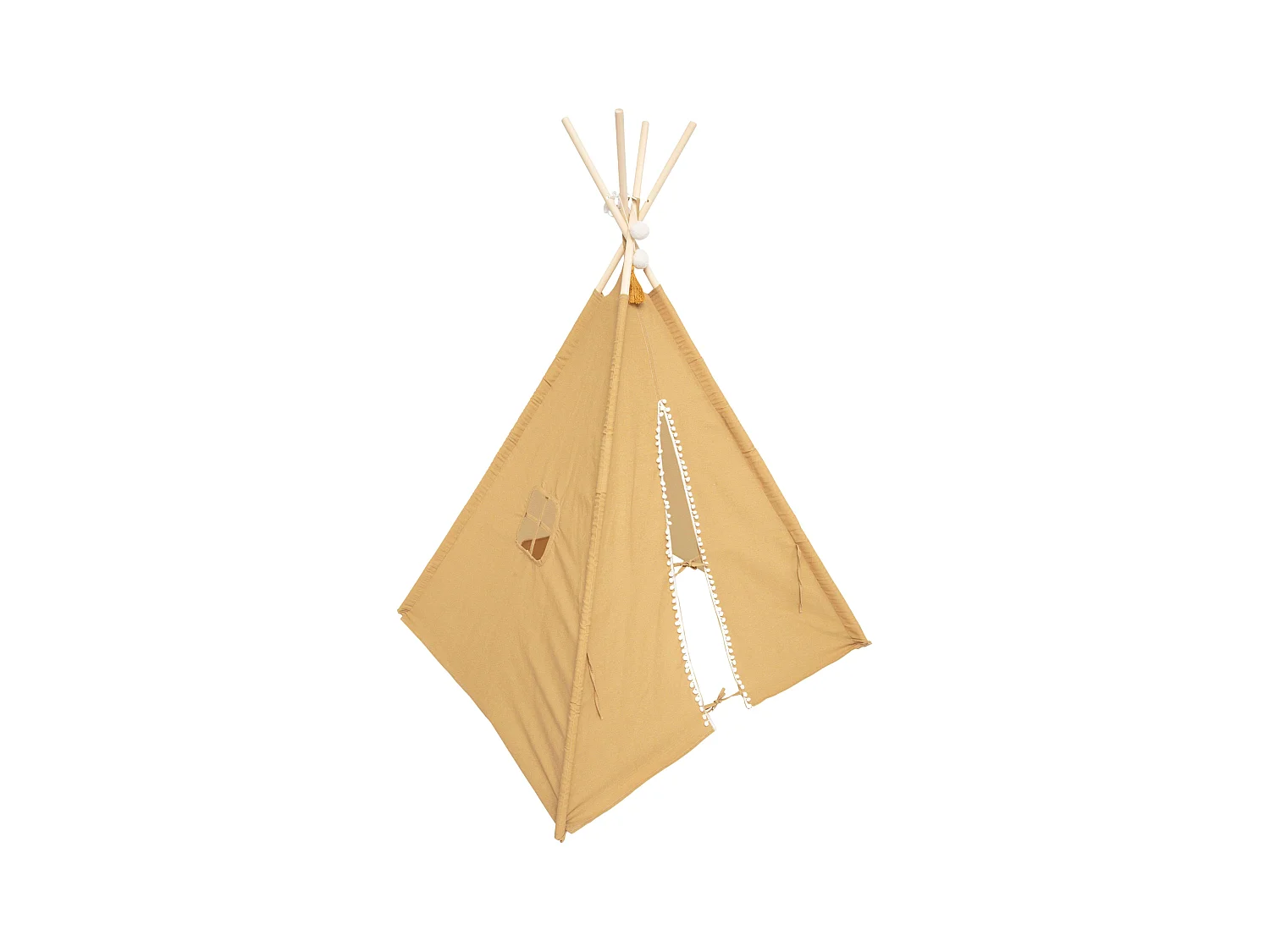 Tipi Infantil Wapi Ocre 120 cm - Enrollable y portátil en Poliéster-Algodón