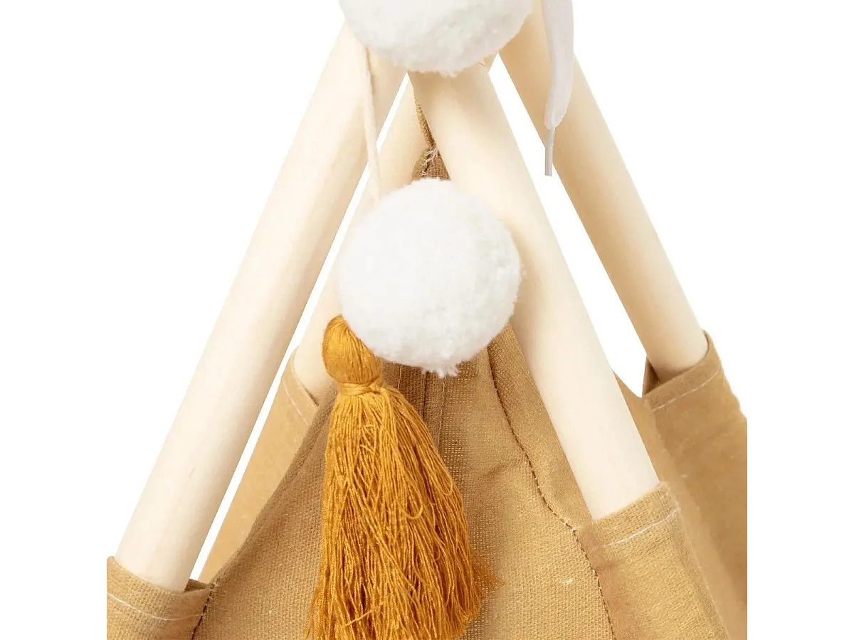 Tipi infantil Wapi Ocre 120 cm - Enrolável e portátil em poliéster-algodão