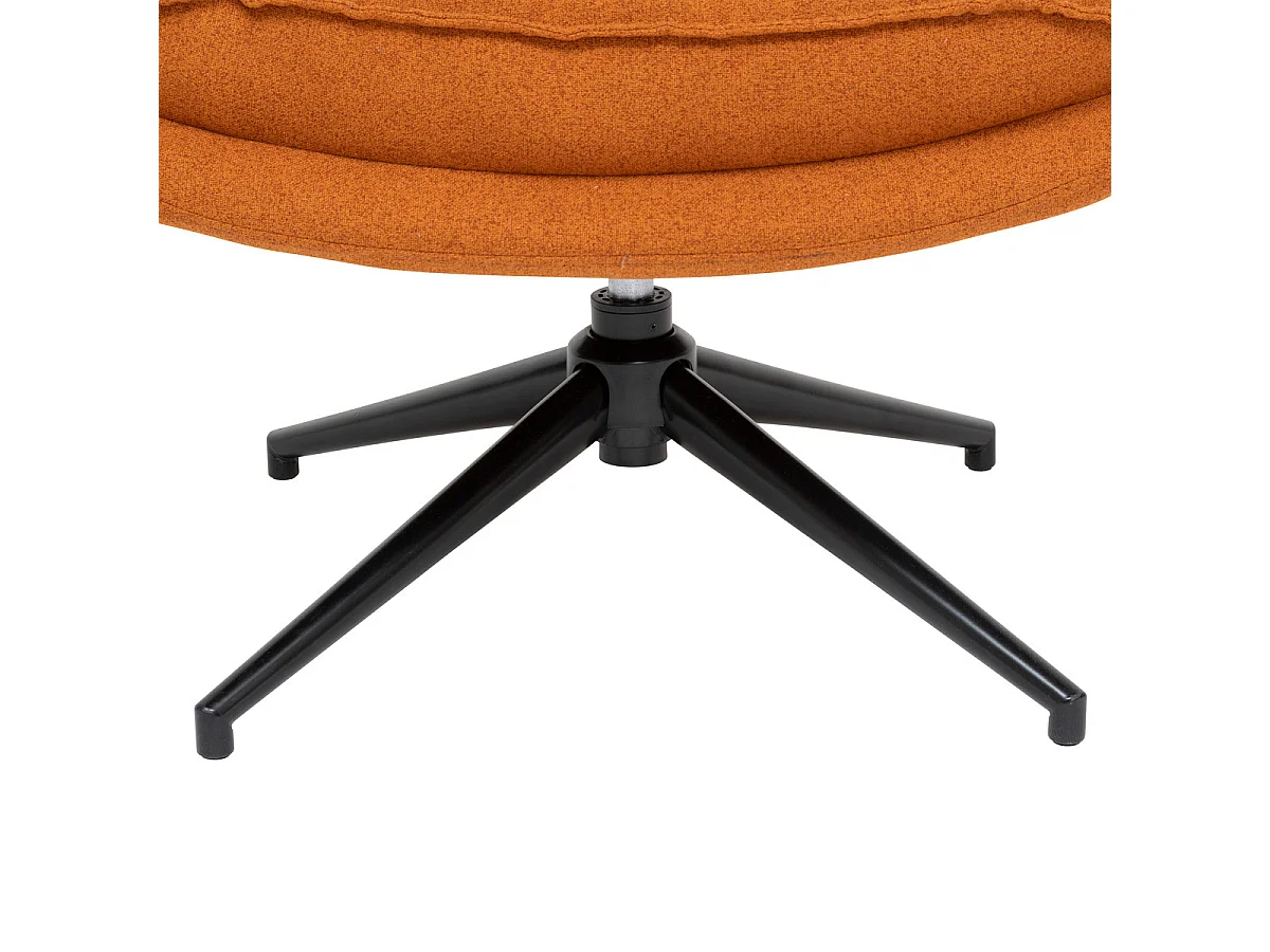 Fauteuil pivotant en Tissu Ambre et pied en Acier