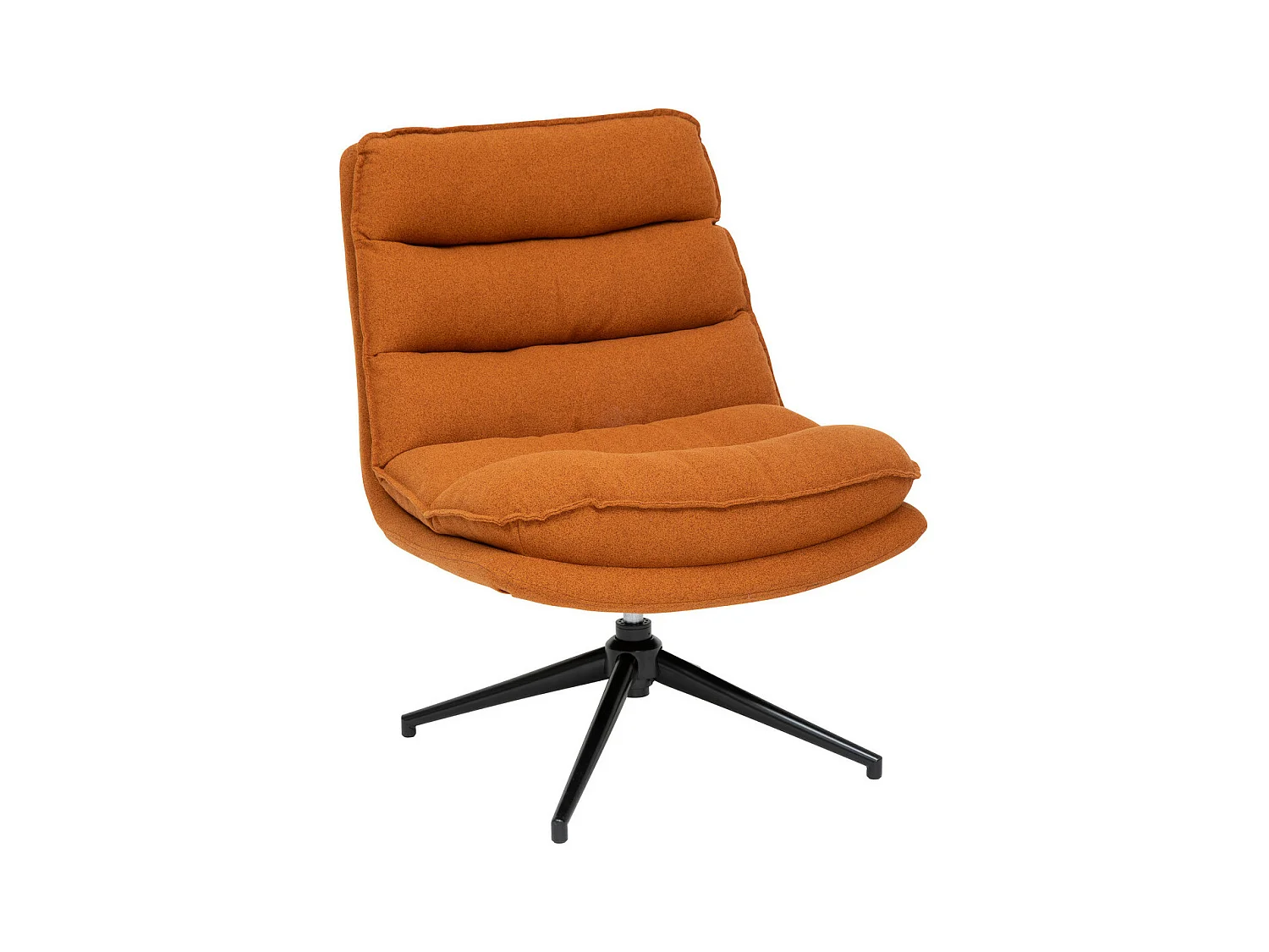 Fauteuil pivotant en Tissu Ambre et pied en Acier