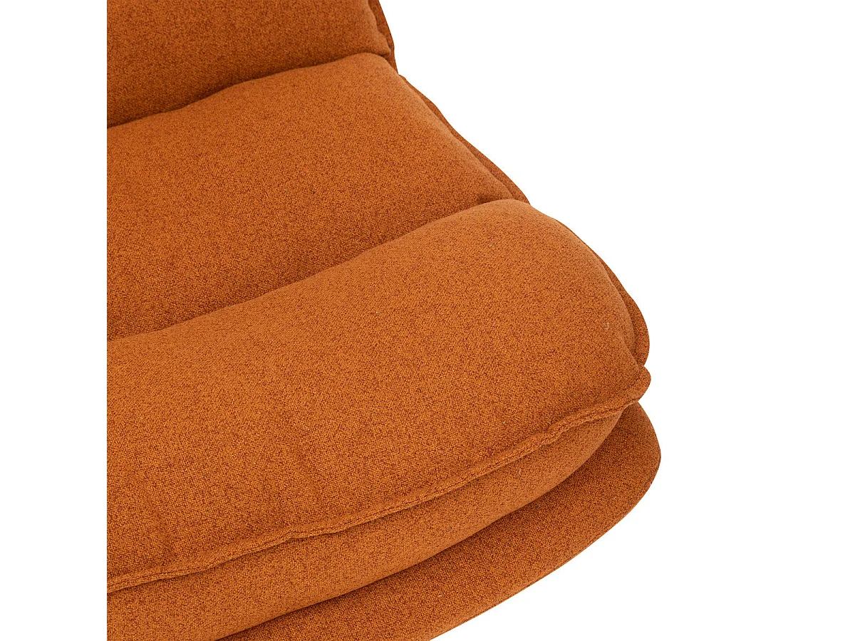 Fauteuil pivotant en Tissu Ambre et pied en Acier