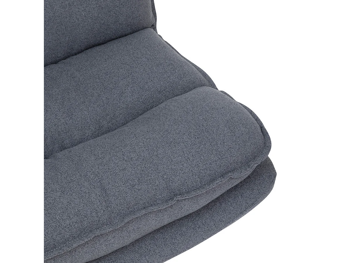 Fauteuil pivotant en Tissu Gris et pied en Acier