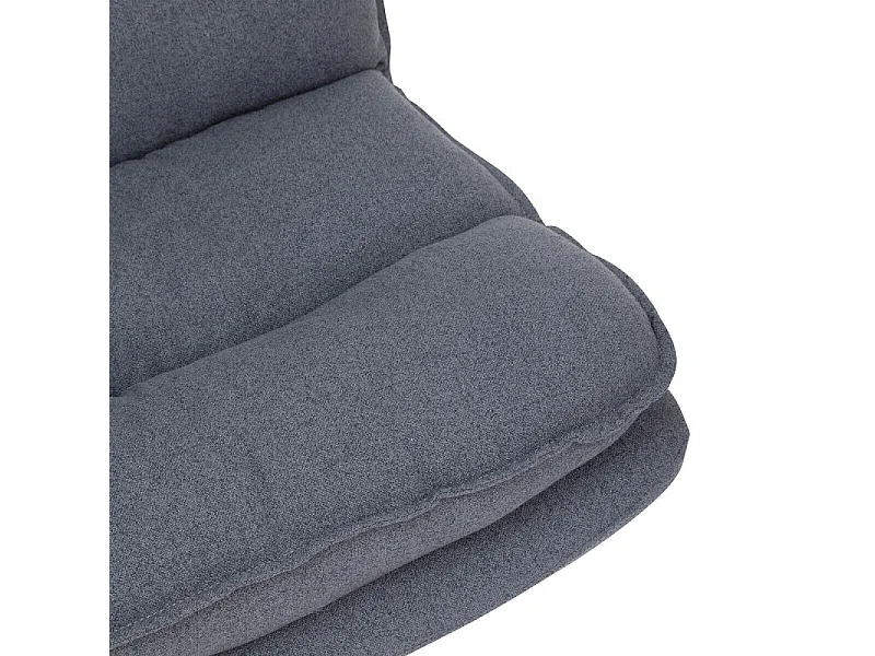 Fauteuil pivotant en Tissu Gris et pied en Acier