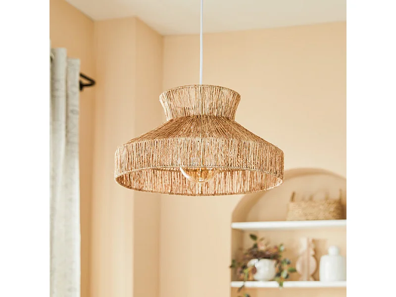 Lampe Suspension en Jute "Zelia" 38cm Naturel