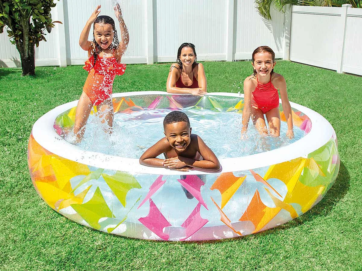 Piscine Gonflable Enfant "Croisillons" 229cm Multicolore