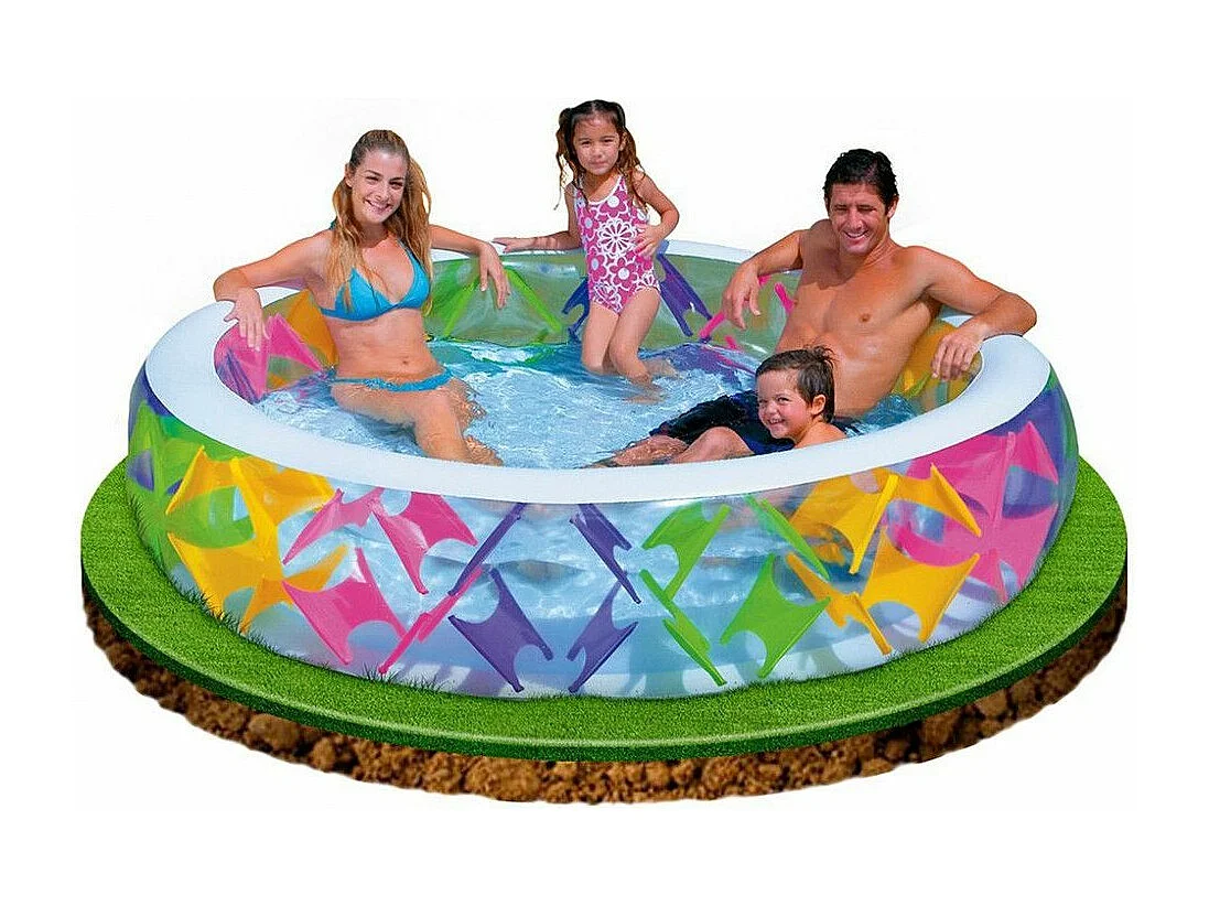 Piscine Gonflable Enfant "Croisillons" 229cm Multicolore