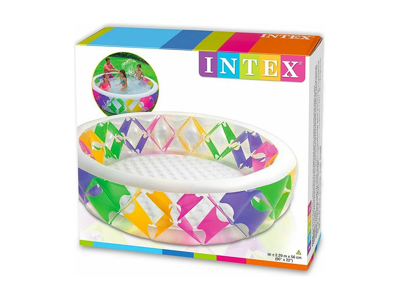 Piscine Gonflable Enfant "Croisillons" 229cm Multicolore