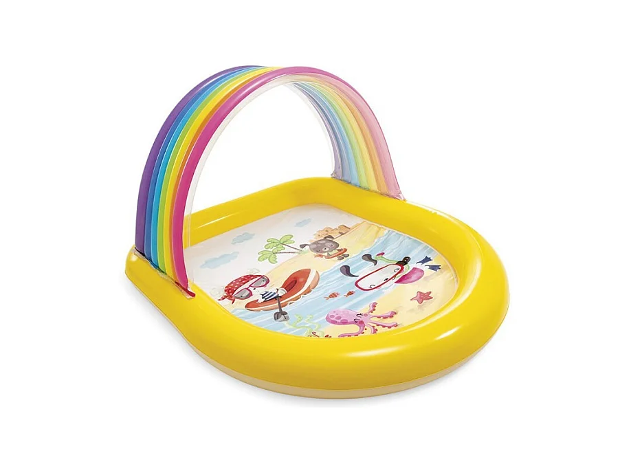 Piscinette fontaine arc en ciel Intex