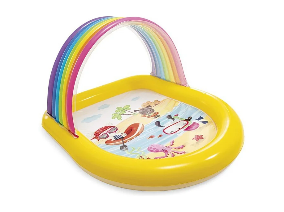Piscina ducha Intex arcoíris 84L 86x130x147 cm