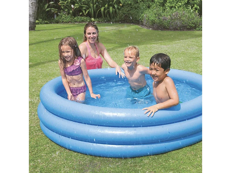 Piscine Gonflable Ronde "Cristal" 168cm Bleu