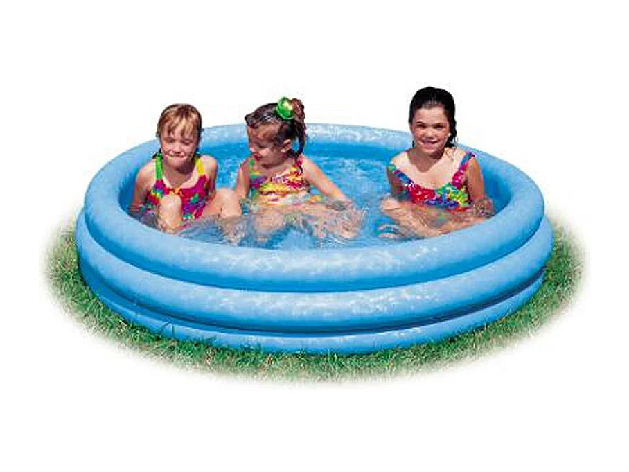 Piscine Gonflable Ronde "Cristal" 168cm Bleu