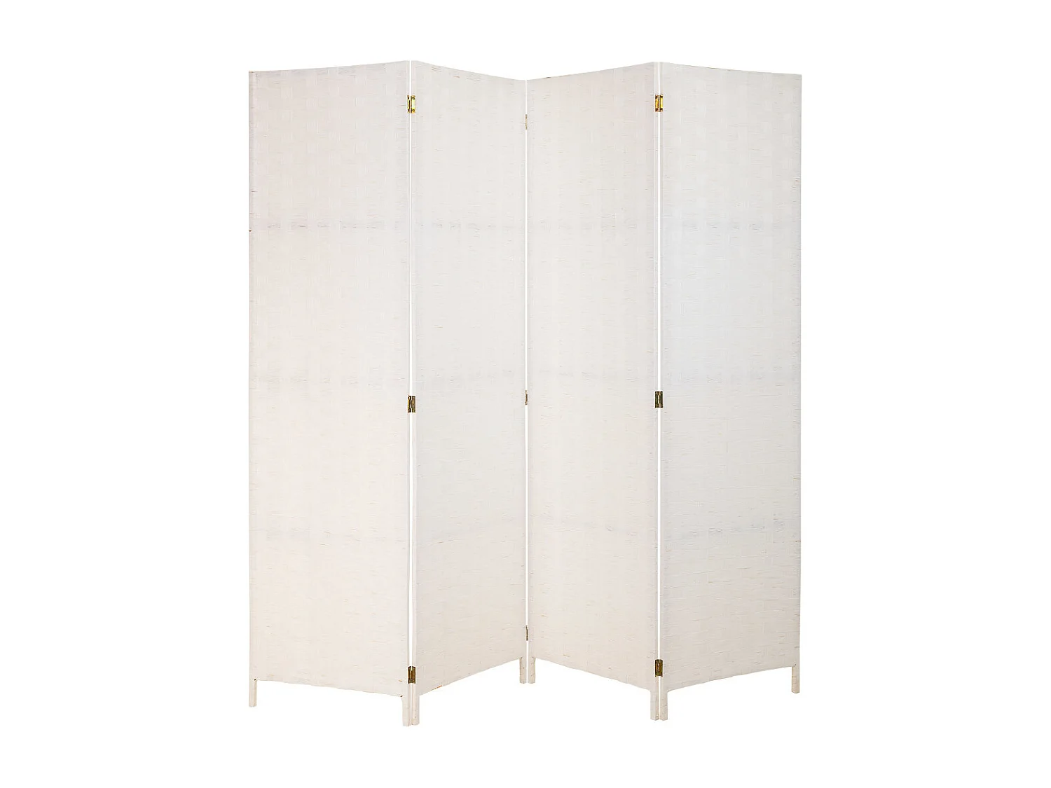 Paravent aus geflochtenem Papier mit 4 Paneelen, 50(x4)x3x180H cm