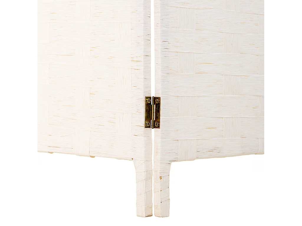 Paravent aus geflochtenem Papier mit 4 Paneelen, 50(x4)x3x180H cm