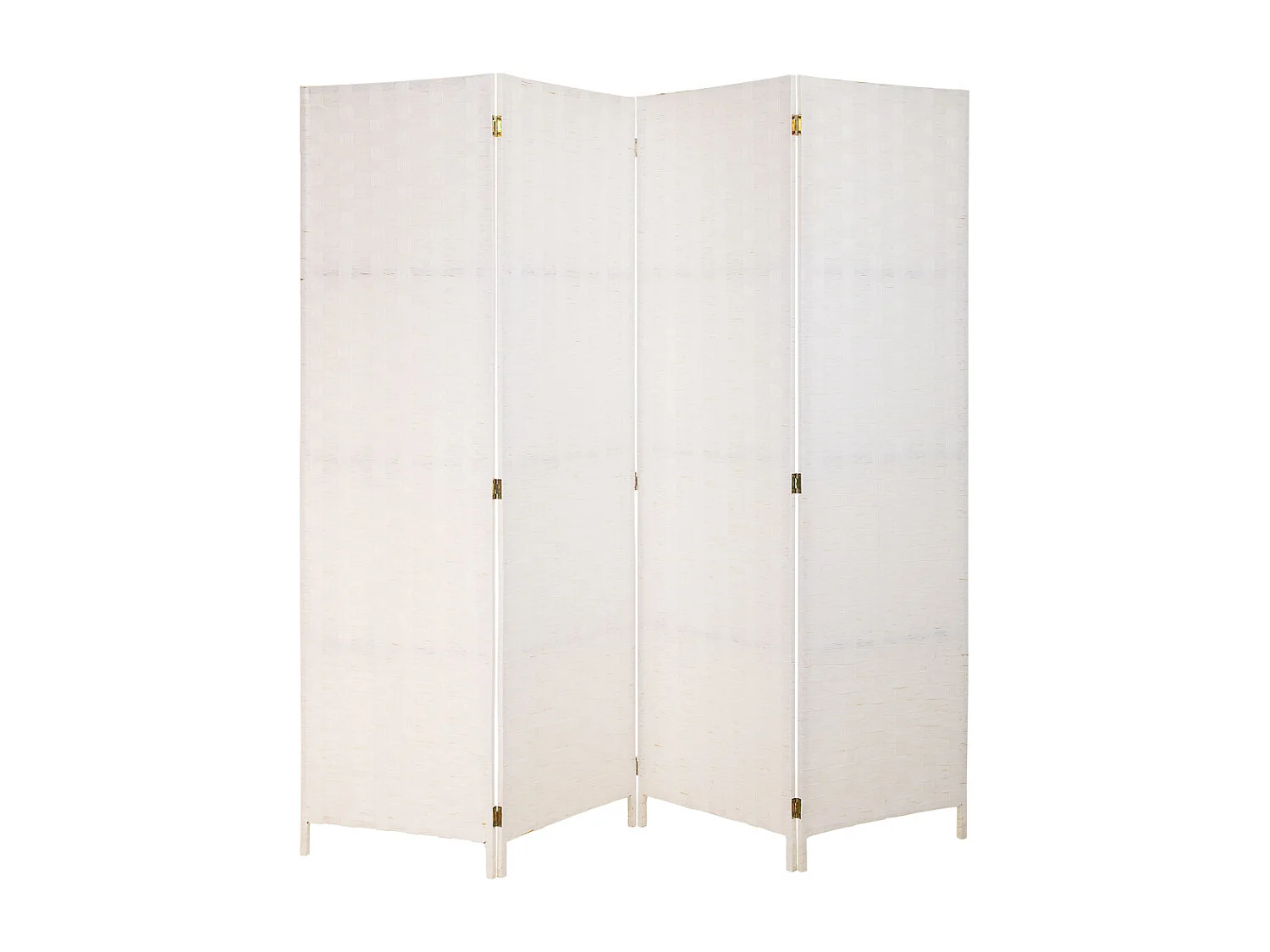 Paravent aus geflochtenem Papier mit 4 Paneelen, 50(x4)x3x180H cm