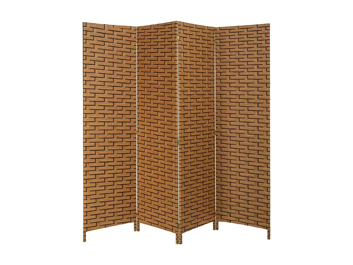 Biombo de papel trançado com 4 painéis 50(x4)x3x180h cm