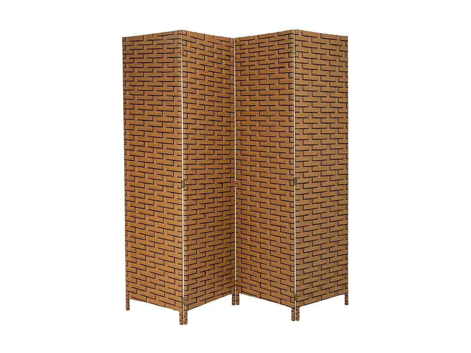 Biombo de papel trançado com 4 painéis 50(x4)x3x180h cm