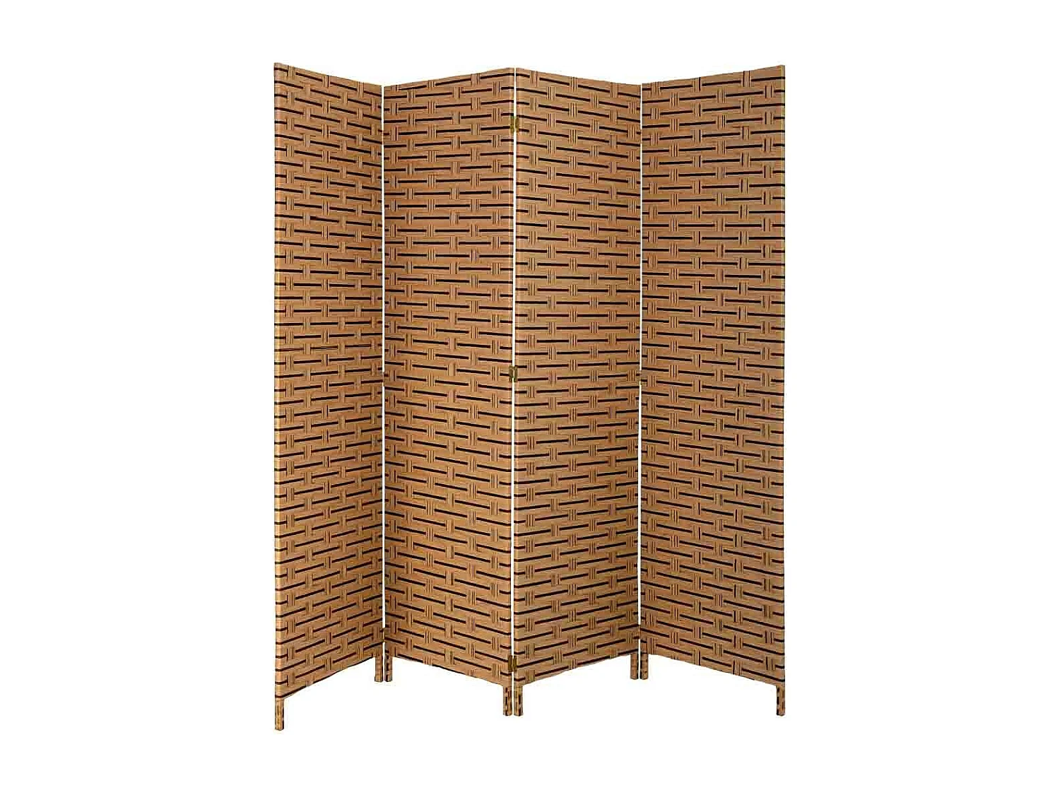 Biombo de papel trançado com 4 painéis 50(x4)x3x180h cm