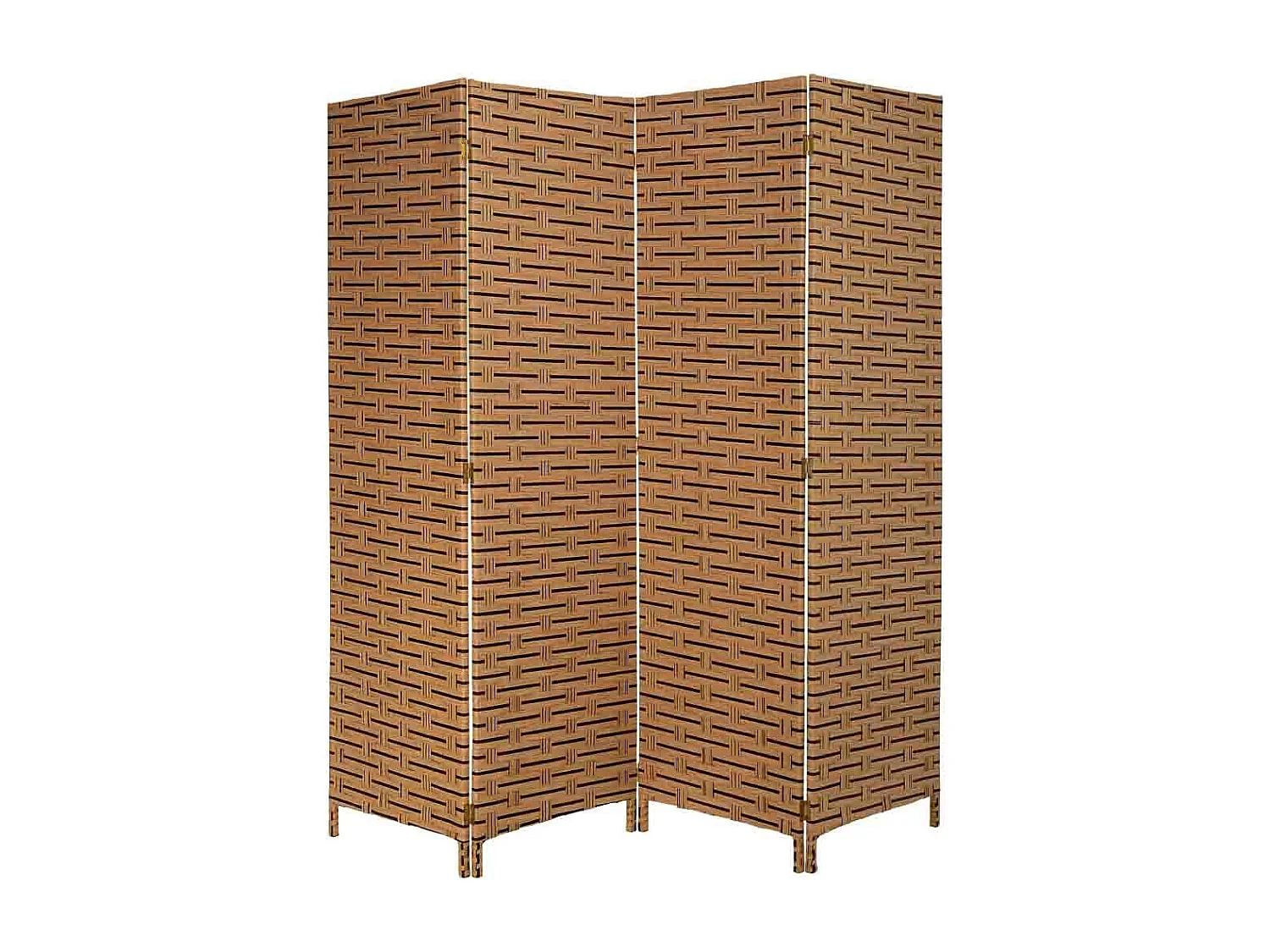 Biombo de papel trançado com 4 painéis 50(x4)x3x180h cm