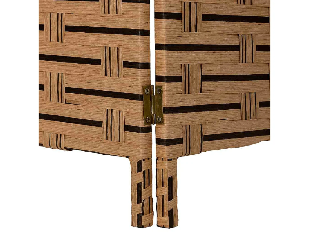 Biombo de papel trançado com 4 painéis 50(x4)x3x180h cm