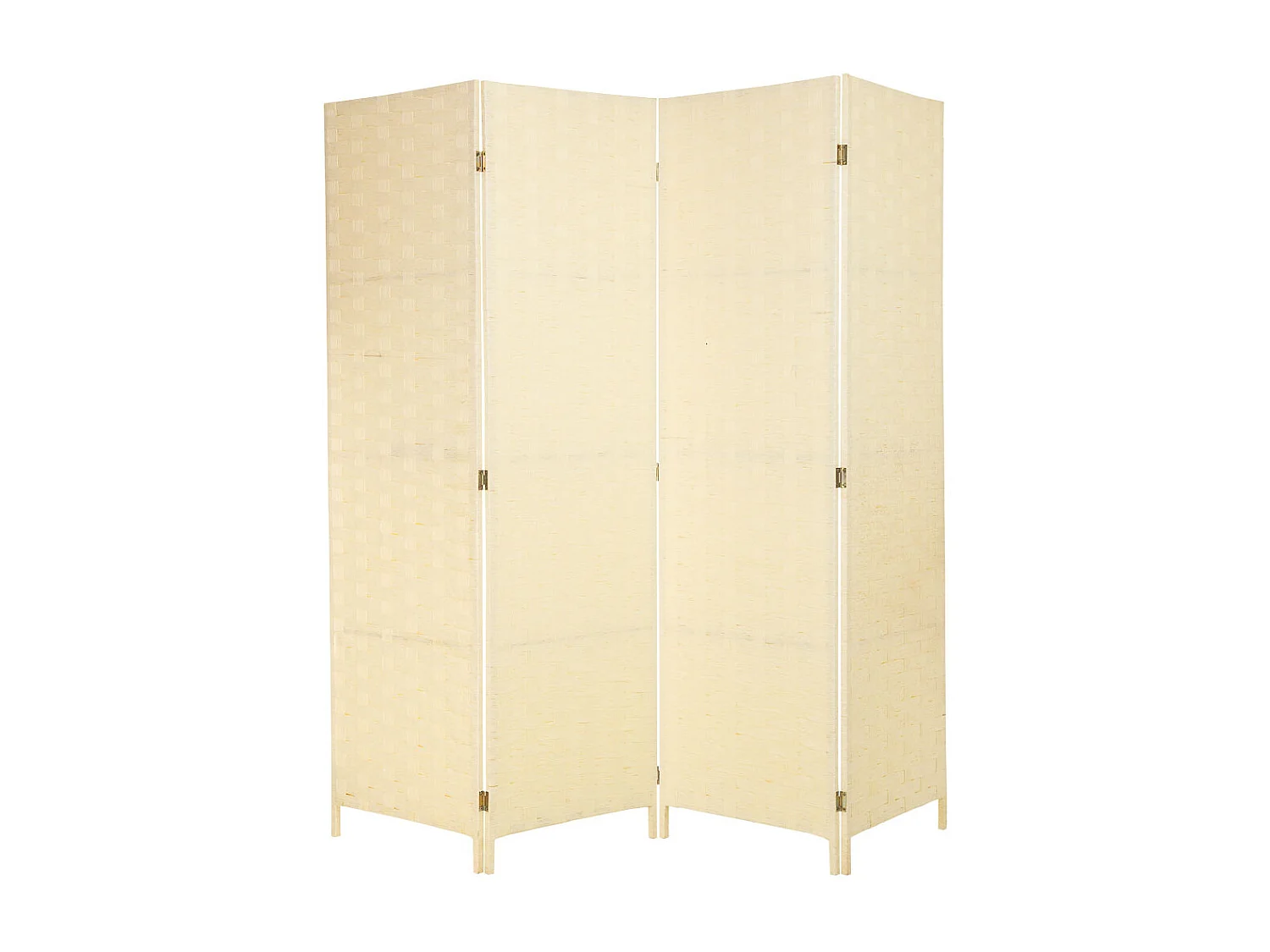 Biombo de papel trançado com 4 painéis 50(x4)x3x180h cm