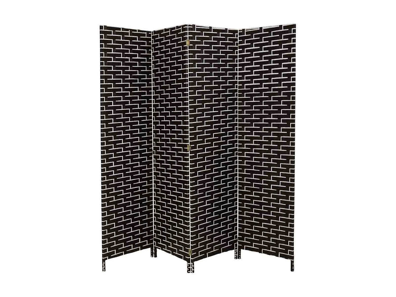 Biombo de papel trançado com 4 painéis 50(x4)x3x180h cm
