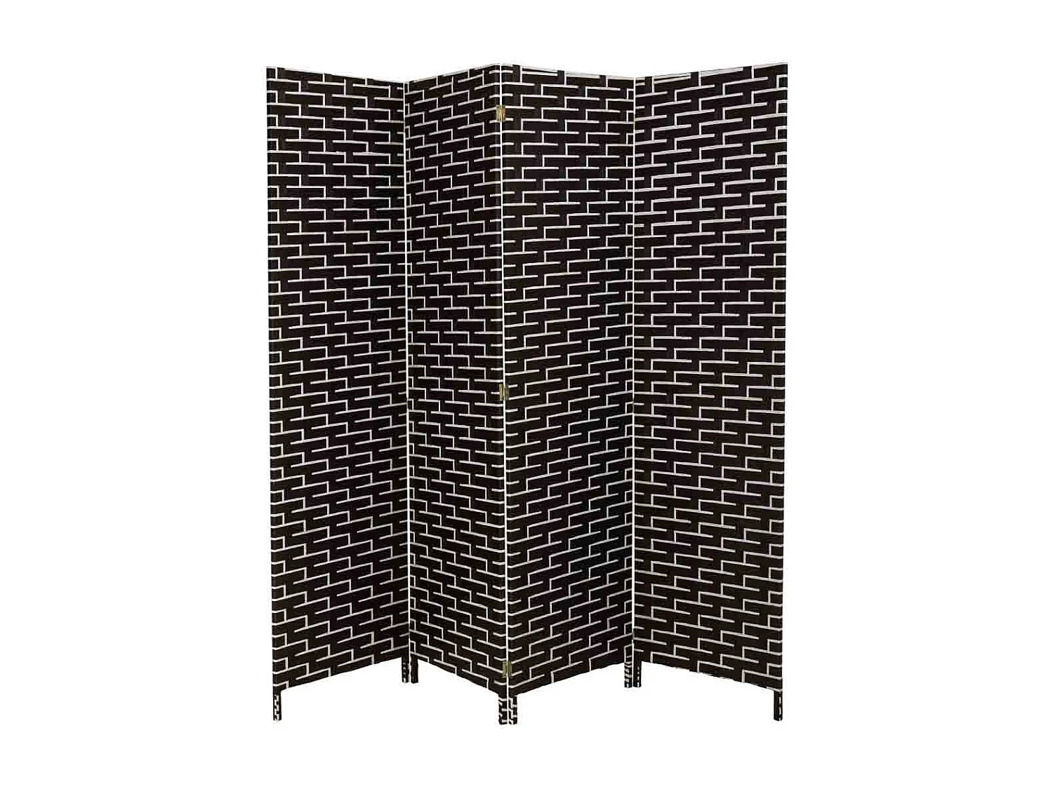 Biombo de papel trançado com 4 painéis 50(x4)x3x180h cm