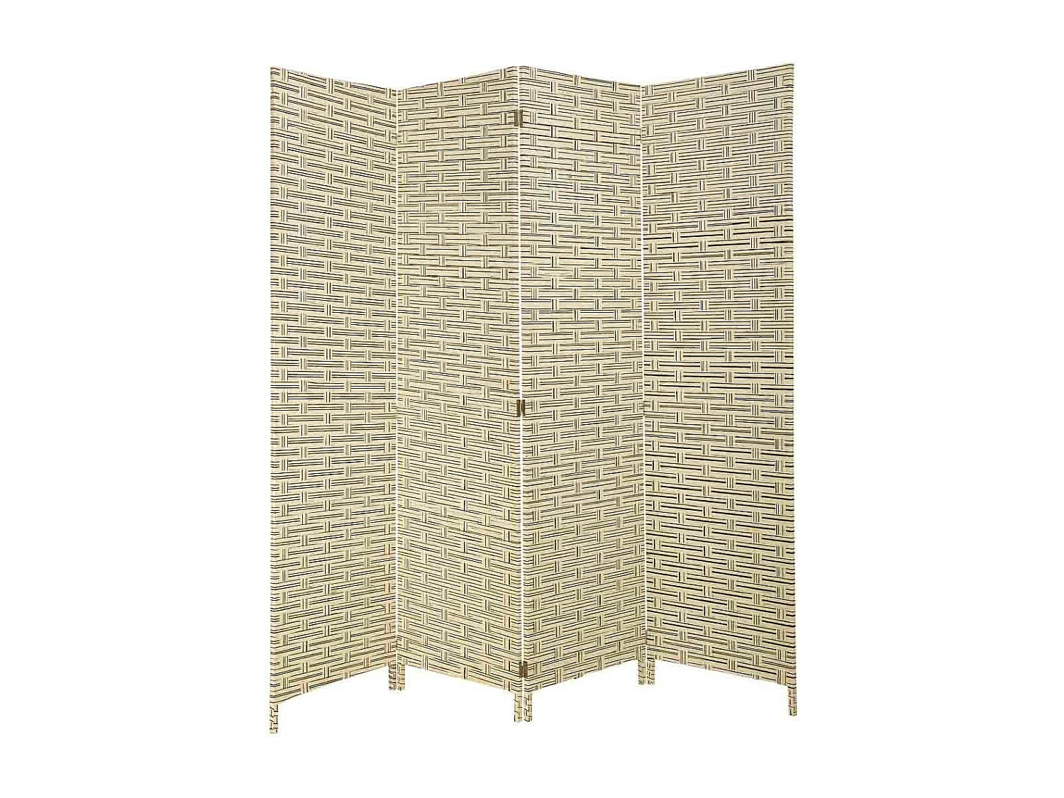 Paravent en papier tressé 4 panneaux 50(x4)x3x180h cm