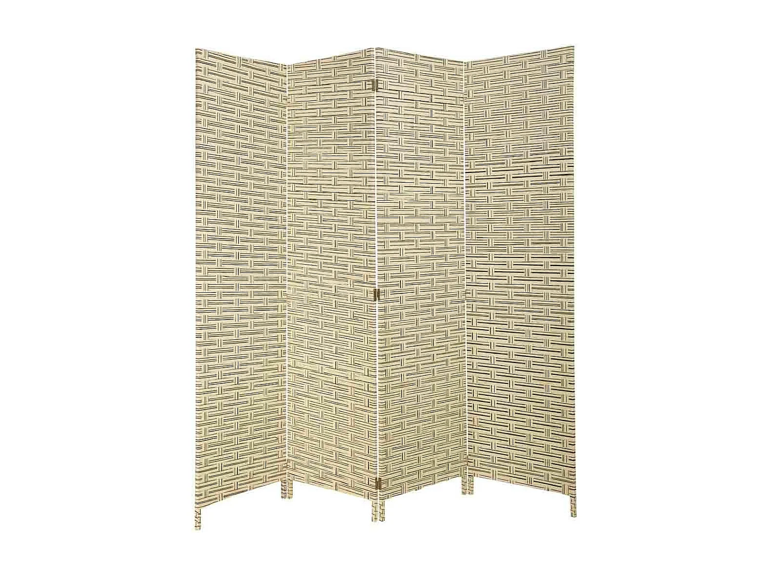 Paravent en papier tressé 4 panneaux 50(x4)x3x180h cm