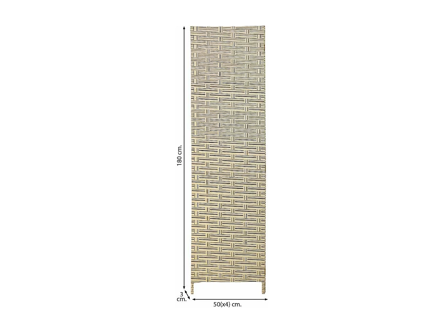 Paravento in carta intrecciata 4 pannelli 50(x4)x3x180h cm
