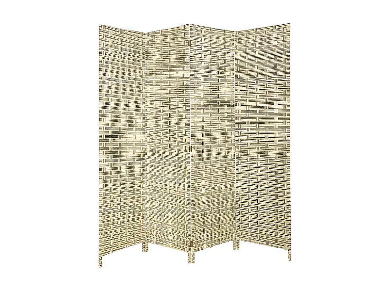 Paravento in carta intrecciata 4 pannelli 50(x4)x3x180h cm